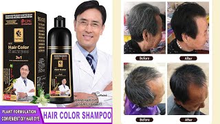 500ml 3 In 1 Hair Color Shampoo Black Hair Dye  herbishh color shampoo herbishh hair color shampoo [upl. by Gray29]