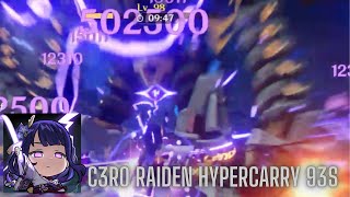 100 Crit Rate C3R0 Raiden 93s Top Half  Spiral Abyss 48 [upl. by Flight430]