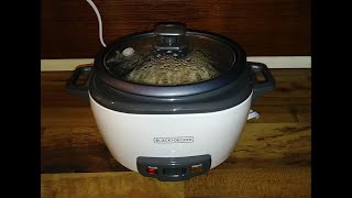 Using The Black  Decker Rice Cooker For The 1st Time [upl. by Nyla743]