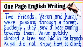 One Page English Writing  English Writing  one page writing  How to improve one page Handwriting [upl. by Nylessoj]