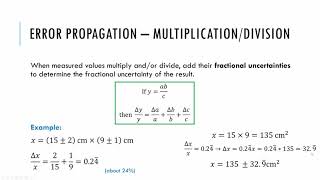 Propagation of error  IB Physics [upl. by Kcirret835]