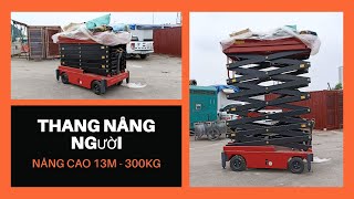 Thang nâng người 13m  300kg SJY0313A Maihui  Thang nâng người dạng cắt kéo Xe làm việc trên cao [upl. by Niple361]