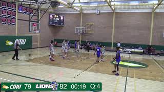 CMU Blazers Basketball v Trinity Bible Lions [upl. by Ennaylloh]