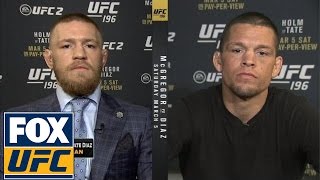 Conor McGregor and Nate Diaz join FOX Sports Live 3316 [upl. by Ak111]