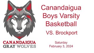 Canandaigua Boys Varsity Basketball vs Brockport 2324 [upl. by Callas220]