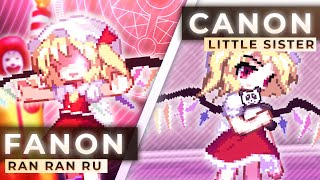 Flandre Fanon vs Canon   Touhou Sprite Animation [upl. by Ebner]