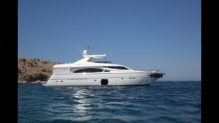 Ferretti 830 HT  2010 motor yacht for sale full interior video [upl. by Rratsal]