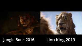 Mufasa 2019 Vs Share Khan 2016 Death Scene [upl. by Norvin]