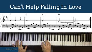 Cant Help Falling in Love  Elvis Presley  Piano Tutorial  Sheet Music  THIEN VU Piano [upl. by Austina]