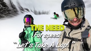 A Need For Speed with Griffin Post at Jackson Hole quotLets Take A Lapquot skiing powder POV ski [upl. by Unhsiv]