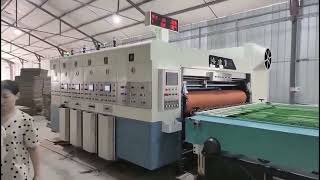 cartonmachine printingandpackaging cartonbox 4 colors xkl 1224 printing die cutting machine [upl. by Bennir945]