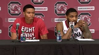 PJ Dozier amp Sindarius Thornwell PostGame Press Conference Missouri  11616 [upl. by Anikehs]