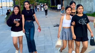 Phnom Penh City Walking Tour 4K  Walk Relaxing at Koh Norea  Cambodia Tourism 2024 [upl. by Zilla785]