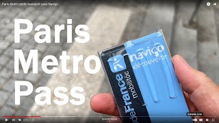 Paris Metro public transport pass Navigo [upl. by Fahey]