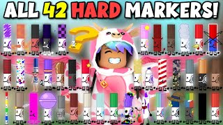 🖍️ ALL 42 Hard Marker Locations In FIND THE MARKERS [upl. by Cown]