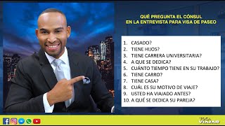 10 preguntas mas comunes en la entrevista de la visa americana y cómo responderlas Toca Viajar [upl. by Norehs]