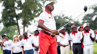 Otumfuo Osei Tutu II teed off the Telecel 67th Asantehene Open Golf Championship at Royal Golf Club [upl. by Armilla]