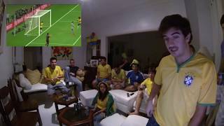 Germany 7 x 1 Brazil with Brazilians Reaction to goals [upl. by Yelyac]