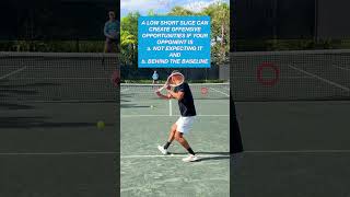 Short Low Backhand Slice Tactic [upl. by Hijoung]