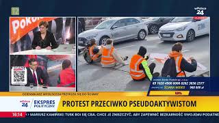 Ekspres polityczny PROTEST PRZECIWKO PSEUDOAKTYWISTOM A Jakubowska i M Karnowski [upl. by Barr941]