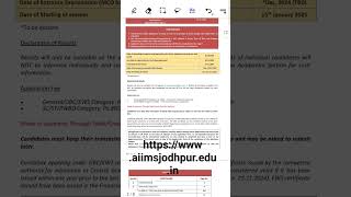 Master of public Health MPH admission notification AIIMS Jodhpur [upl. by Cotter]