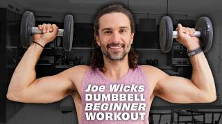 DUMBBELL BEGINNER WORKOUT 💪 15 Minute Full Body Strength  Joe Wicks Workouts [upl. by Kcuhc]