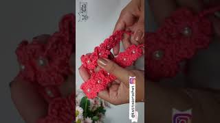 Diadema de flores a crochet  Súper fácil de tejer  tutorial ya disponible 🥰 ganchillo crochet [upl. by Barn608]