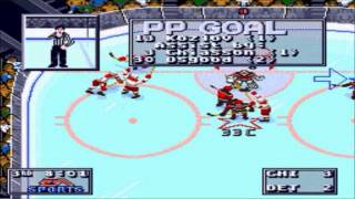 NHL 95 Chicago Blackhawks vs Detroit Red Wings [upl. by Iramohs]