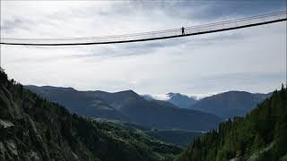 Aletschgletscher BelalpRiederalp Hängebrücke und AspiTitter Hängebrücke [upl. by Garland]