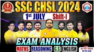 SSC CHSL Analysis 2024  1 July 1st Shift  SSC CHSL Question Paper 2024 SSC CHSL Exam Review Today [upl. by Cale665]