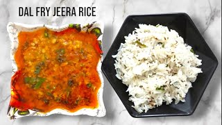 Dal Fry And Jeera Rice Recipe  ढाबे जैसी दाल फ्राई और जीरा राइस  Nirus recipe [upl. by Gninnahc]