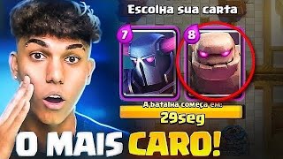 SÓ POSSO ESCOLHER A CARTA MAIS PESADA NO DESAFIO ESTRATÉGICO DO CLASH ROYALE [upl. by Saidel]