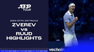 2024 Nitto ATP Finals Zverev vs Ruud Highlights [upl. by Langdon]