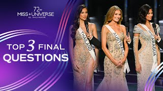 72nd MISS UNIVERSE  Top 3 Final Questions  Miss Universe [upl. by Genesia61]