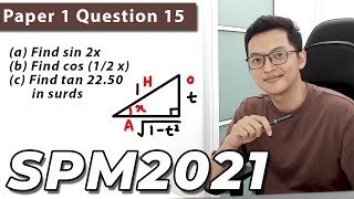 SPM SEBENAR 2021  Add Math Paper 1 Q15  Trigonometric Functions Fungsi Trigonometri [upl. by Hara]