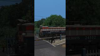 WAG7 Locomotive Railway Fatak Crossing  Train  Train Videos  ​⁠Train Games  Train Simulator [upl. by Delanty627]