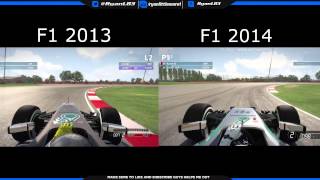 F1 2014 Vs F1 2013 Gameplay Comparison [upl. by Notrub]