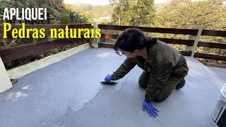 TUTORIAL APLICAÇÃO DE PEDRAS NATURAIS NA CALÇADA façavocêmesmo [upl. by Nekal976]