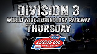 Division 3 NHRA Lucas Oil Drag Racing Series from World Wide Technology Raceway Wednesday [upl. by Levesque]