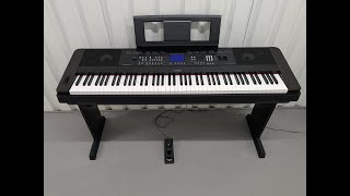 Yamaha DGX650 rosewood portable grand piano keyboard and stand stock 24491 [upl. by Arad590]