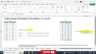 How to Calculate Standard Deviation in Excel [upl. by Ahtnama]