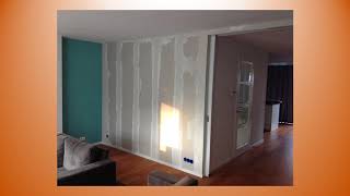 Plaatsen schuifwand voor kamers en suite creatie [upl. by Haddad]