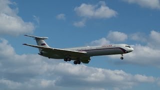 Rossiya Ilyushin Il62 Landing at Berlin Tegel Airport full HD [upl. by Arze]