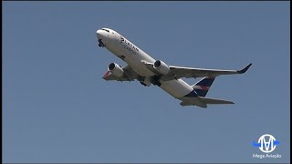 Avião Latam 767 Fez Decolagem Lindíssima Usando Menos Da Metade Da Pista No Aeroporto De Guarulhos [upl. by Yraek155]