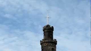 One OClock Time Ball Nelson Monument Calton Hill Edinburgh [upl. by Ivetts]