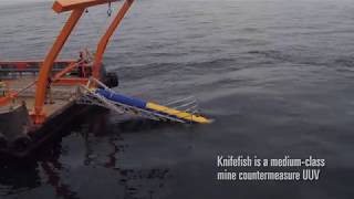 Updated Knifefish Surface Mine Countermeasure SMCM Unmanned Undersea Vehicle UUV [upl. by Boy]