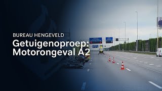 Getuigen gezocht Motorongeval  A2 bij Vianen [upl. by Ashti]