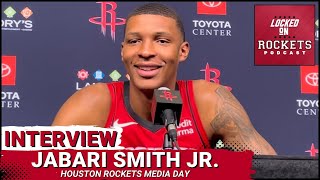 Jabari Smith Jr  Houston Rockets Media Day 20232024 NBA Season [upl. by Reviere]