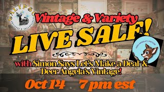 PopUp Vintage Variety Sale wSimonSaysLetsMakeADeal and Deer Angelas Vintage [upl. by Elrem]