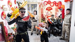 LTT Game Nerf War  Warriors SEAL X Nerf Guns Fight Mr Close Crazy Destroy Black Transactions [upl. by Lama303]